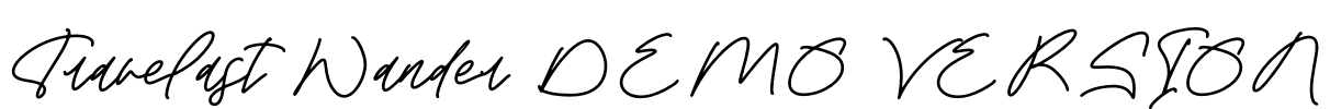 Travelast Wander DEMO VERSION Font Image