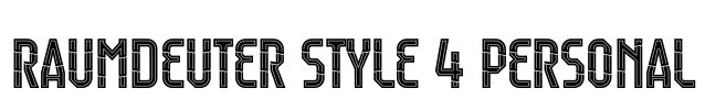 Raumdeuter Style 4 Personal Font Image