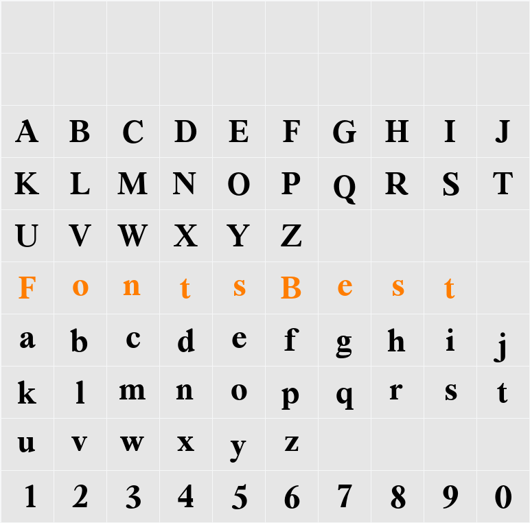 Segikan Character Map