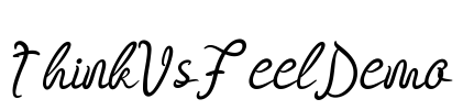 ThinkVsFeelDemo Font Image