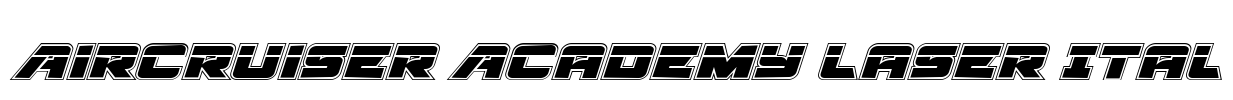 Aircruiser Academy Laser Ital Font Image