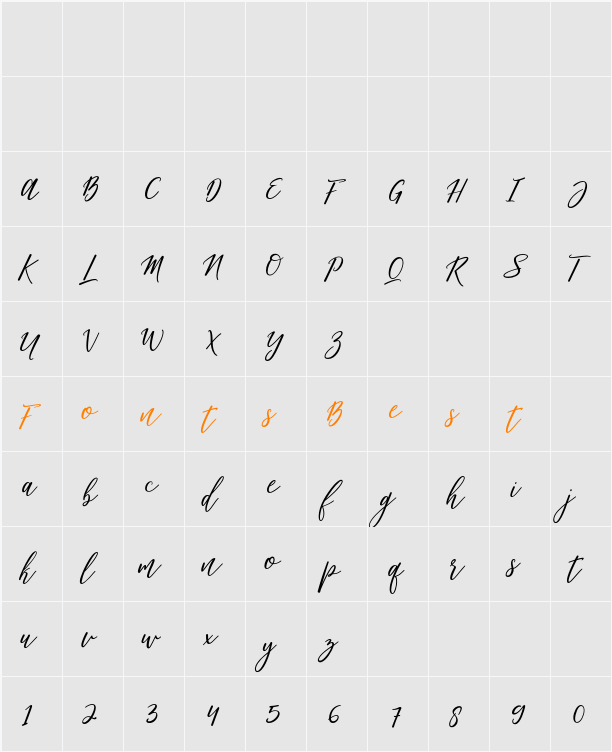 Matterhon  Character Map