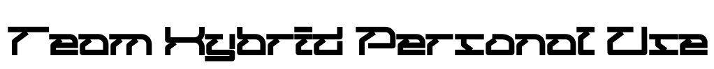 Team Hybrid Personal Use Font Image