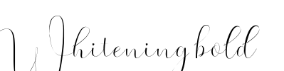 Whitening bold Font Image