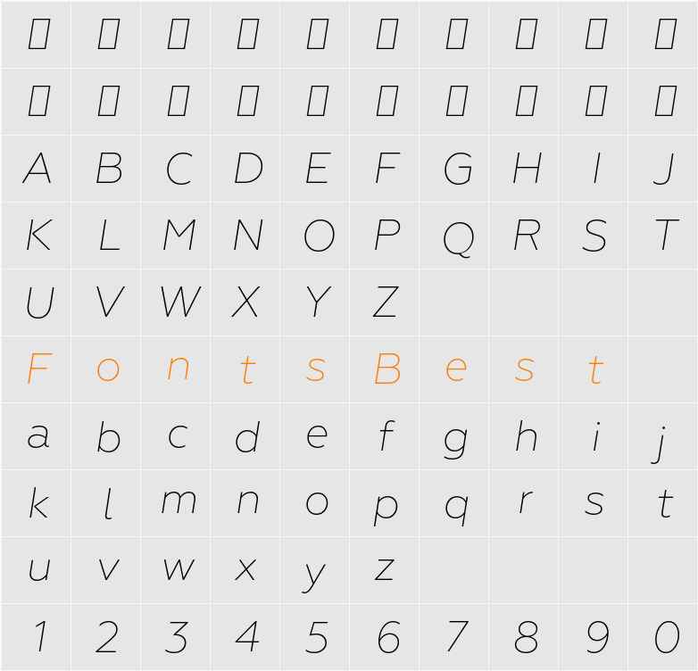Geoform Character Map