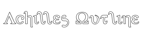 Achilles Outline Font Image