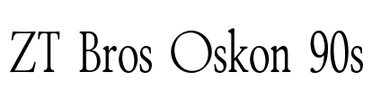 ZT Bros Oskon 90s Font Image