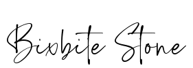 Bixbite Stone Font Image