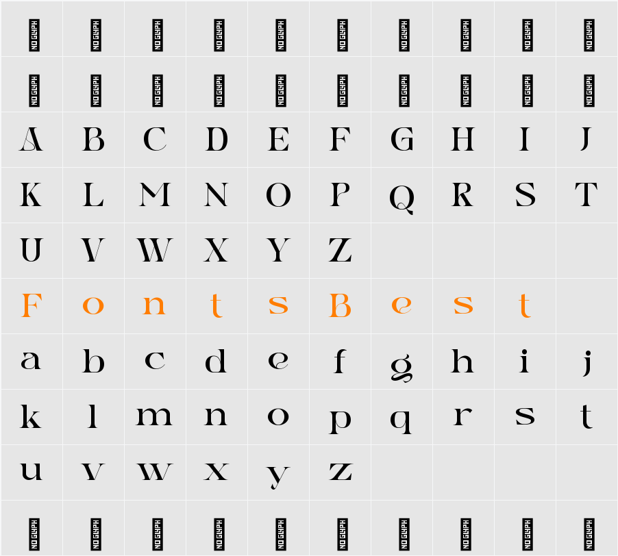 Gauker - Demo Version Character Map