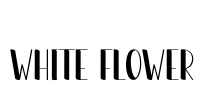 White Flower Font Image