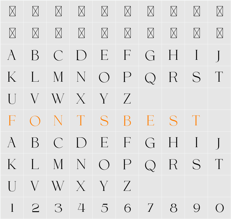 Equila Character Map