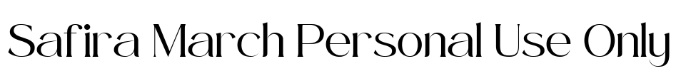 Safira March Personal Use Only Font Image