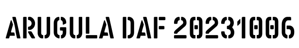 Arugula DAF 20231006 Font Image