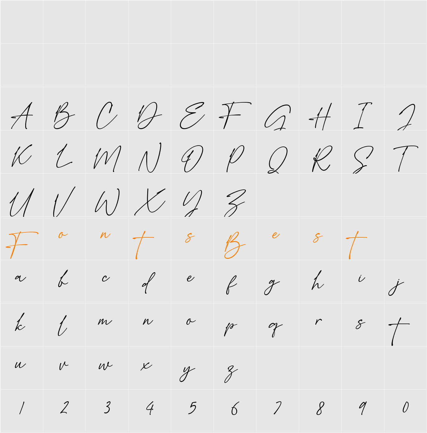 Breathney Demo Character Map