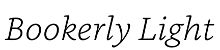Bookerly Light Font Image