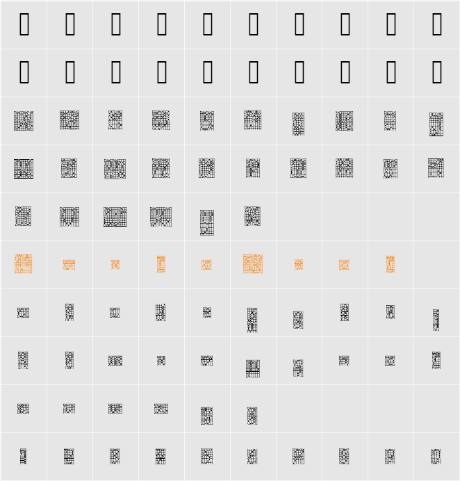 ACSF Gallant Character Map