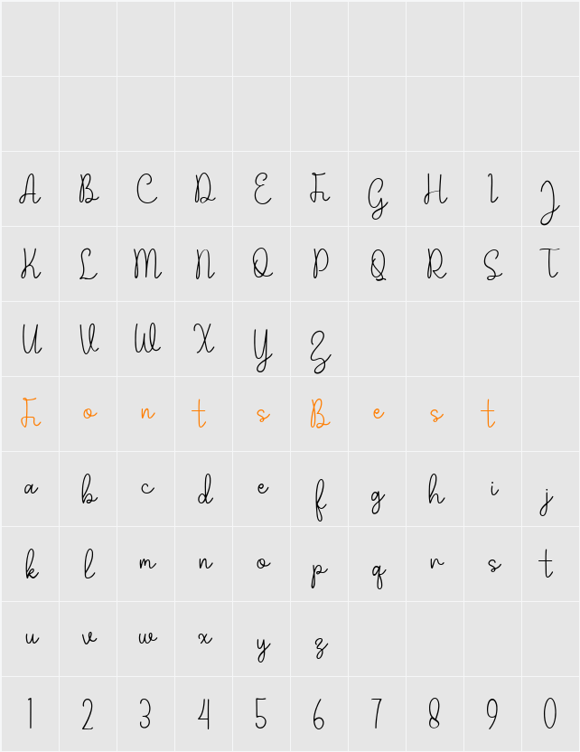 Grey Joy Character Map