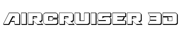 Aircruiser 3D Font Image
