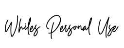 Whiles Personal Use Font Image