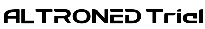 ALTRONED Trial Font Image