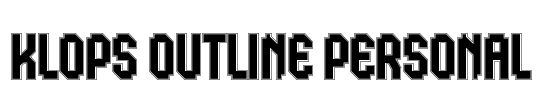 Klops Outline Personal Font Image