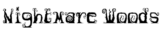 Nightmare Woods Font Image