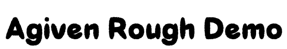 Agiven Rough Demo Font Image
