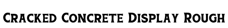 Cracked Concrete Display Rough Font Image