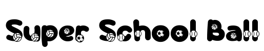 Super School Ball Font Image