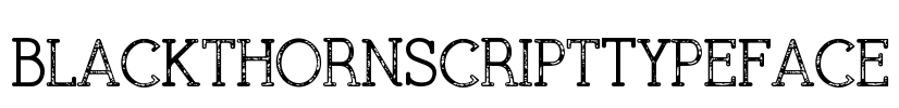 BlackthornScriptTypeface Font Image
