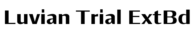 Luvian Trial ExtBd Font Image
