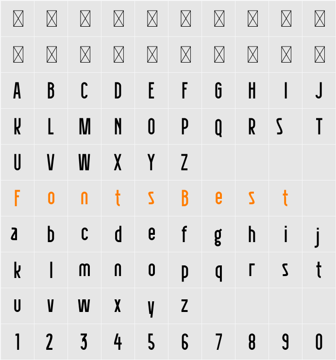 ALLASKA Character Map