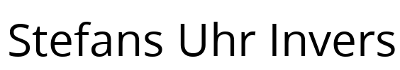 Stefans Uhr Invers Font Image