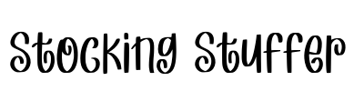 Stocking Stuffer Font Image