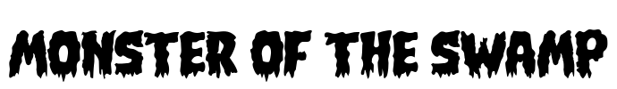 Monster of the Swamp Font Image