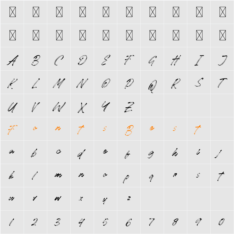 Hillcrest Demo Character Map
