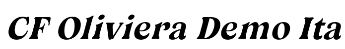 CF Oliviera Demo Ita Font Image