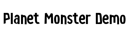 Planet Monster Demo Font Image