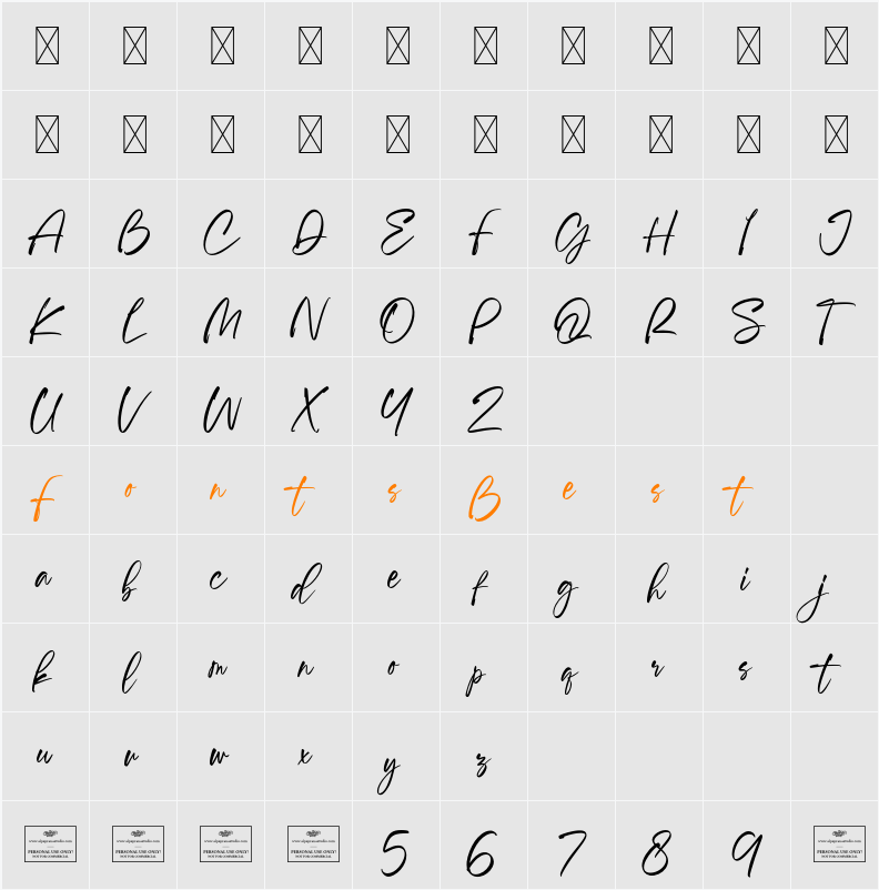 Watlington Free Character Map