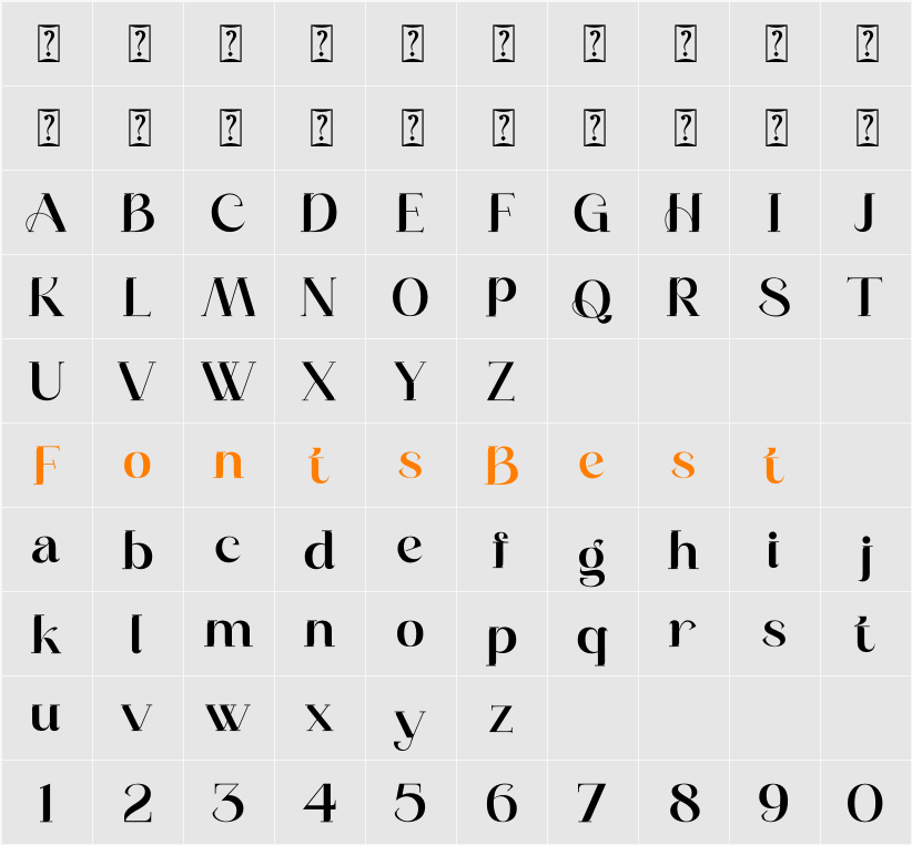 Insight Melody Character Map