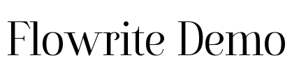 Flowrite Demo Font Image