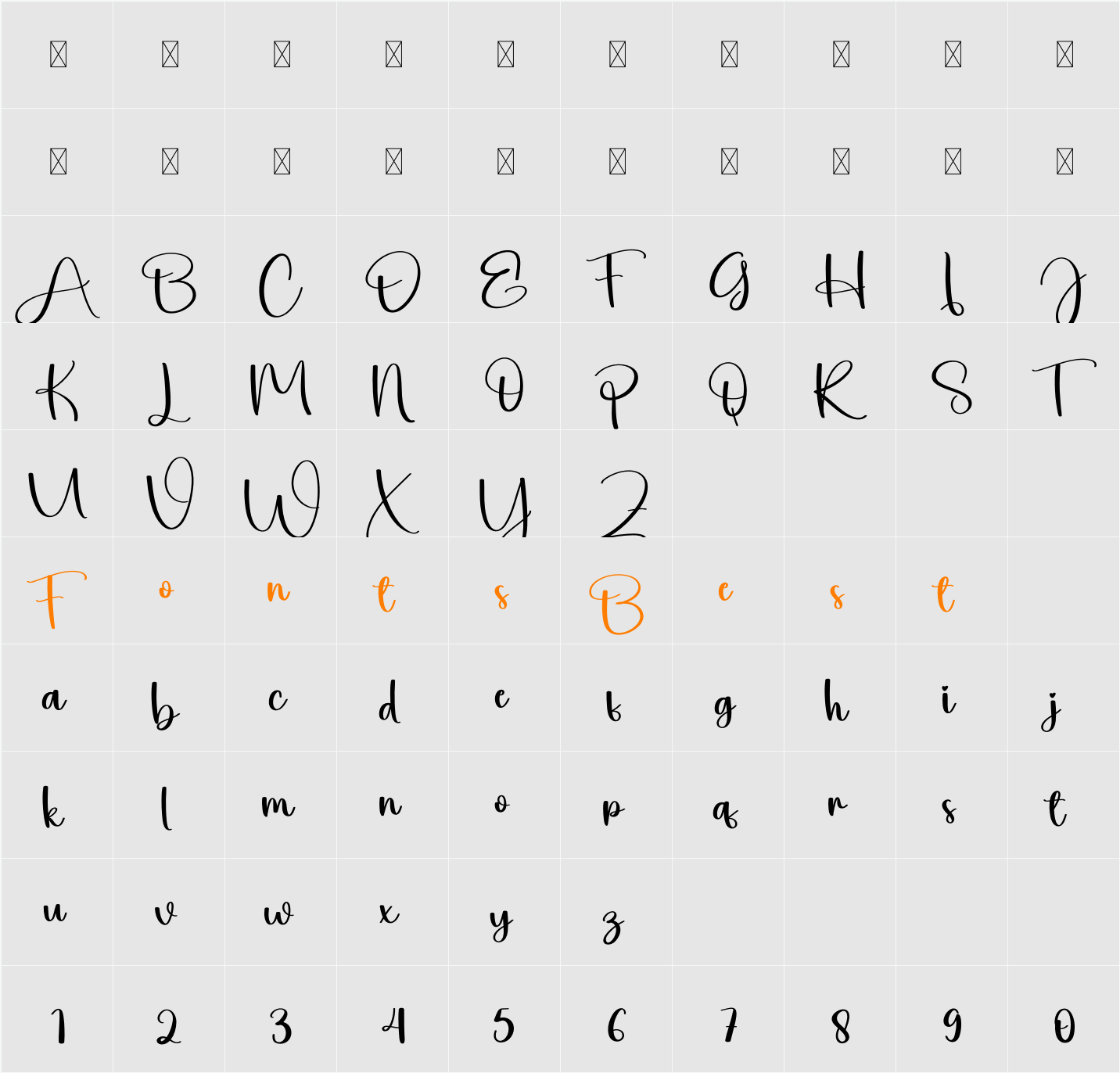 Dripping Character Map