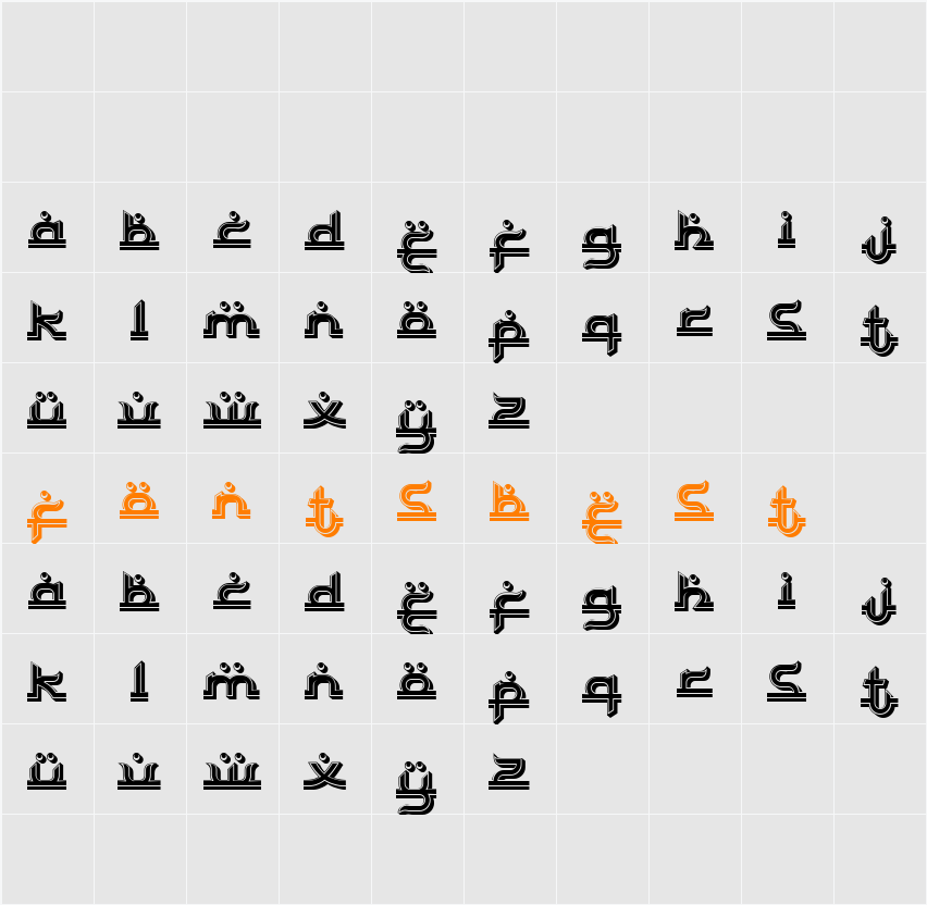 Bayram 3D Filled Character Map