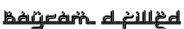Bayram 3D Filled Font Image