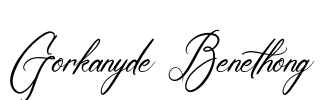 Gorkanyde Benethong Font Image