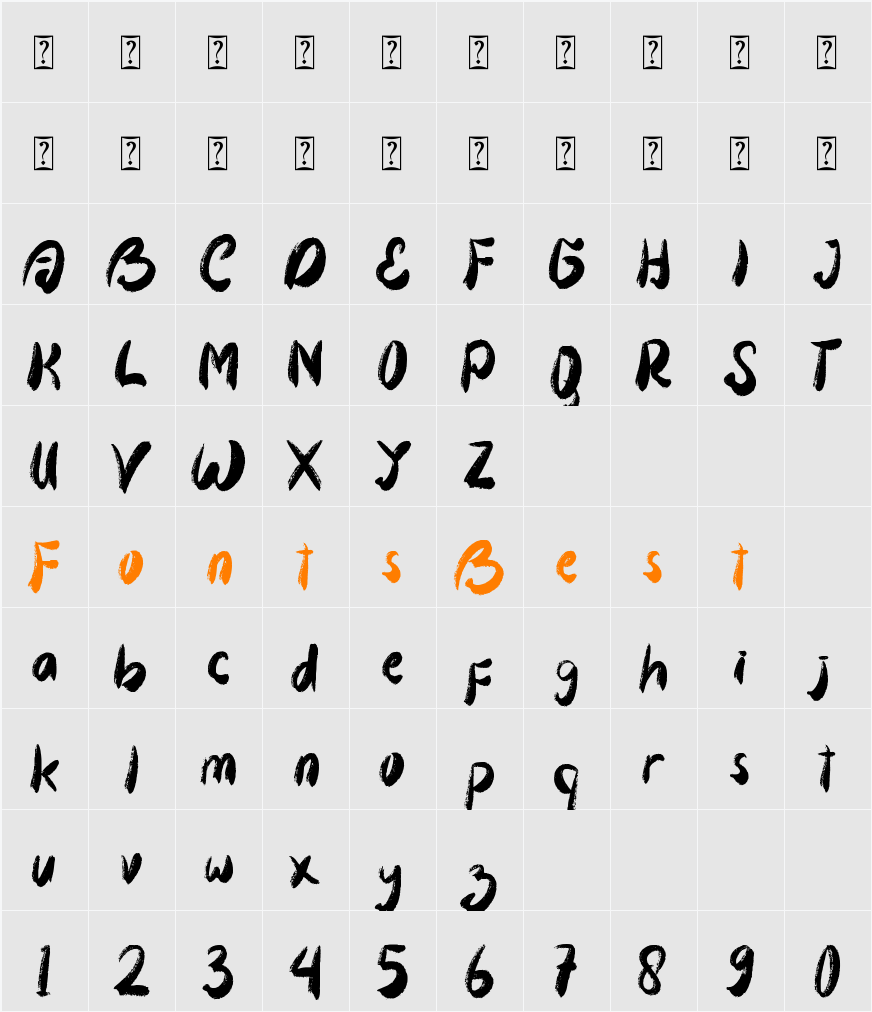 Astrab Character Map