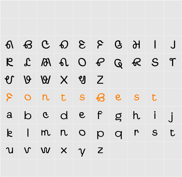 CS Lemon Demo Character Map