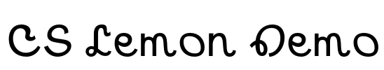 CS Lemon Demo Font Image