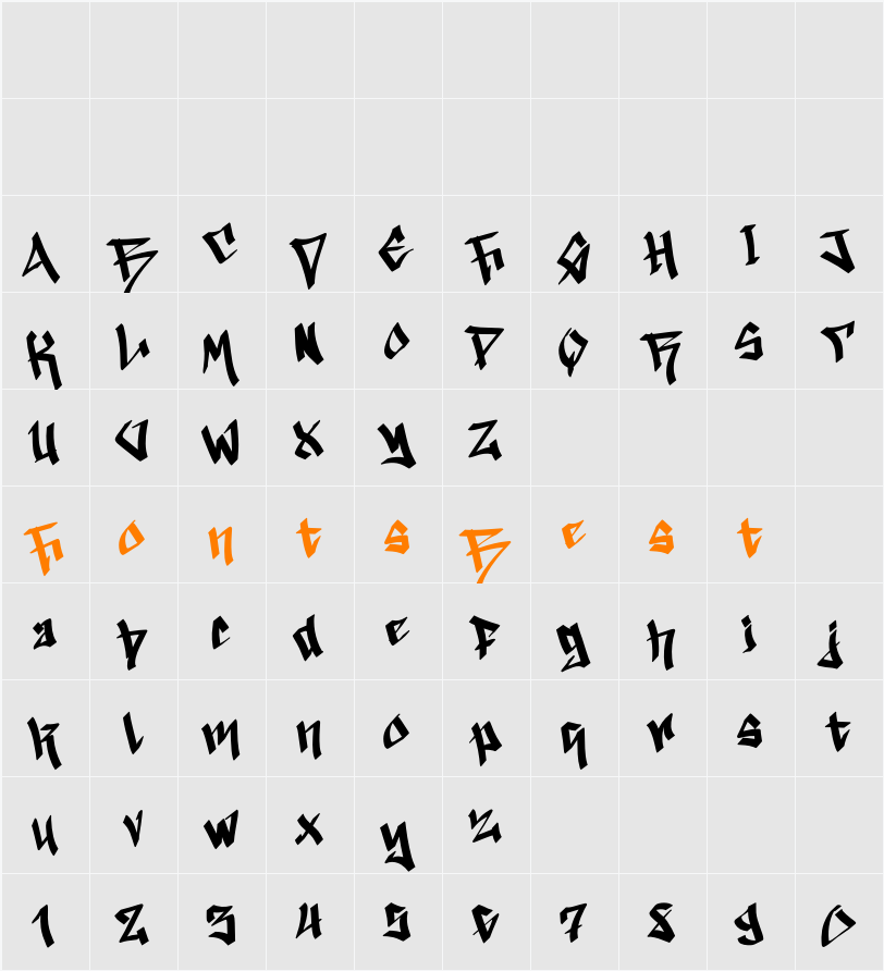Lazy Dark Demo Character Map