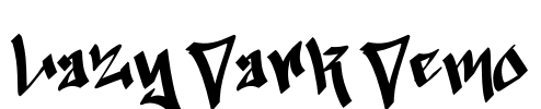 Lazy Dark Demo Font Image